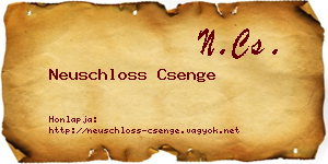 Neuschloss Csenge névjegykártya